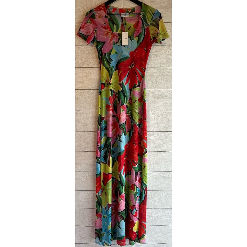 RESA Nari Maxi Dress In Tropicana Floral Mesh Tropical Size Medium - Picture 5 of 15